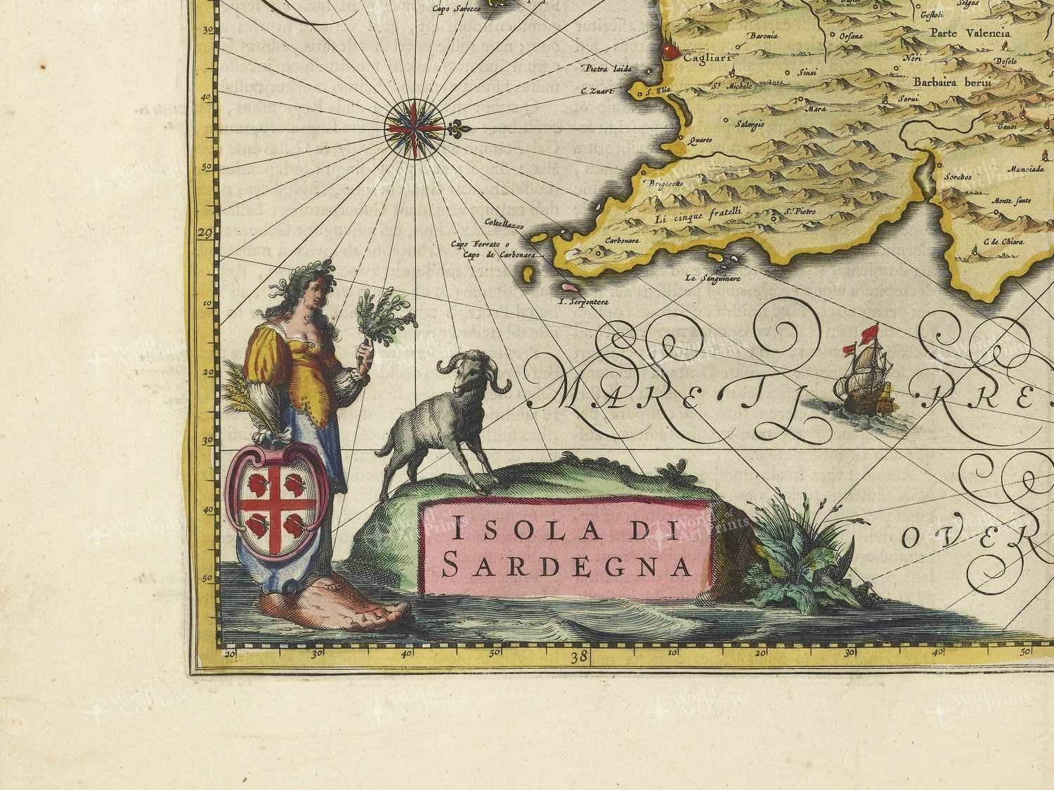 Map bottom left quadrant