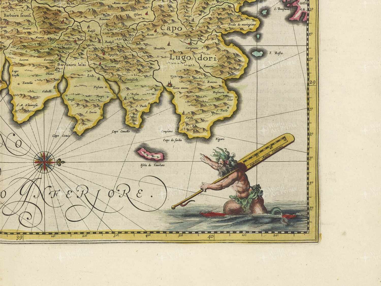 Map bottom right quadrant