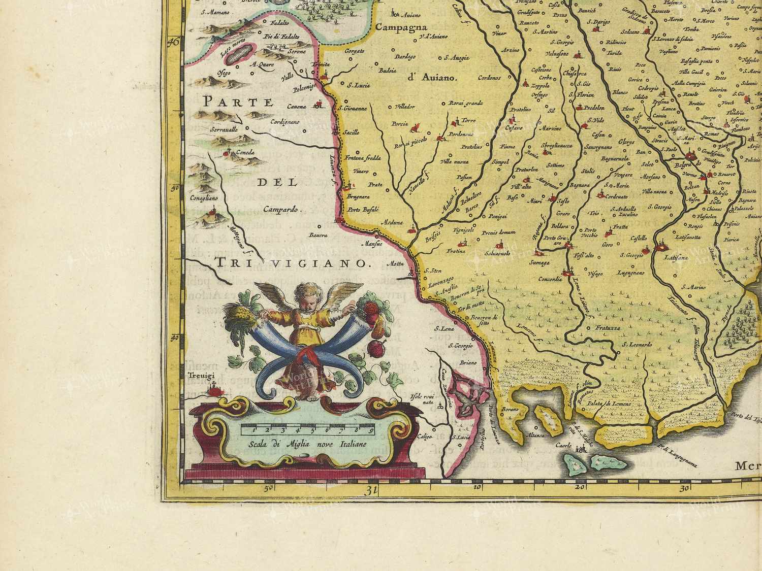 Map bottom left quadrant