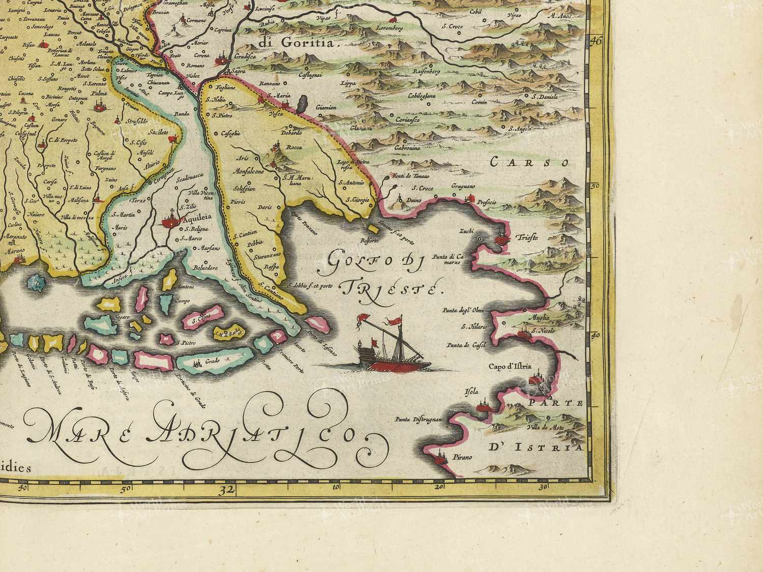 Map bottom right quadrant