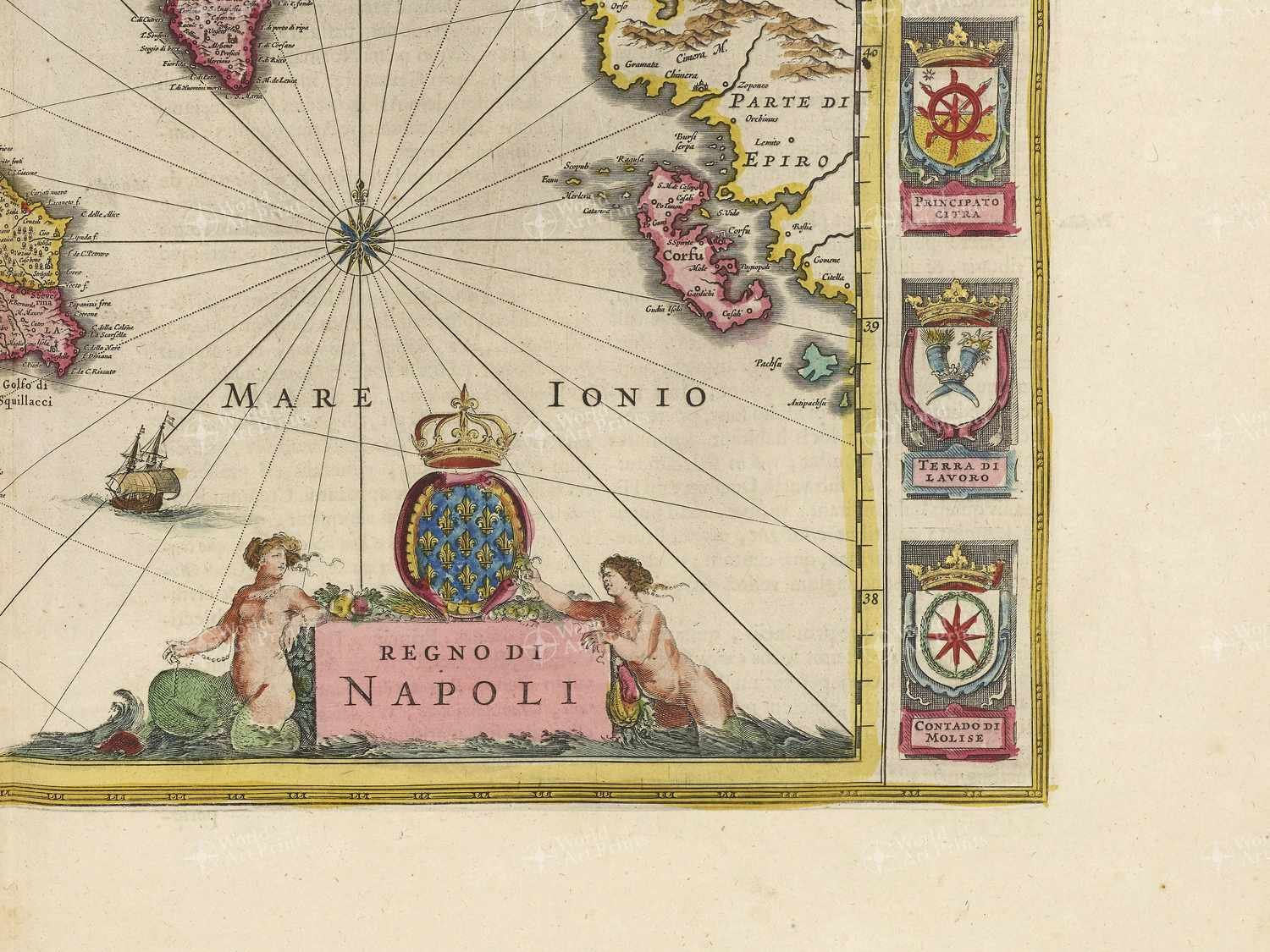 Map bottom right quadrant