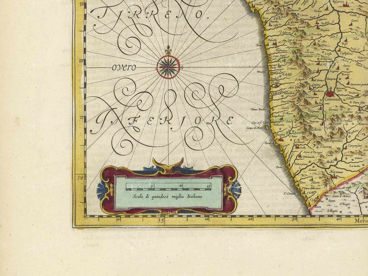 Map bottom left quadrant