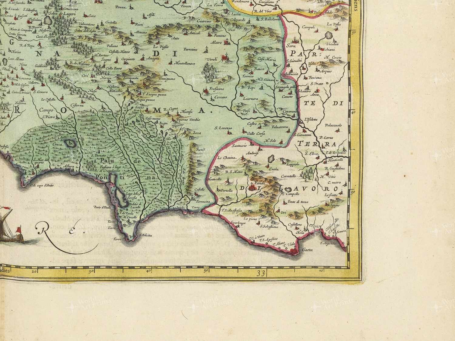 Map bottom right quadrant