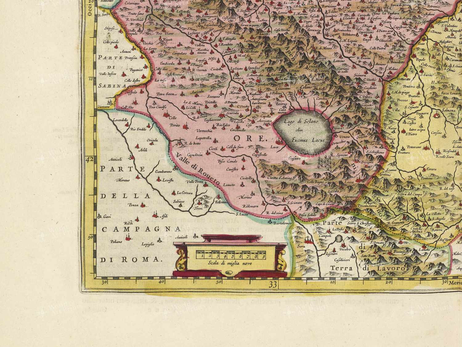 Map bottom left quadrant