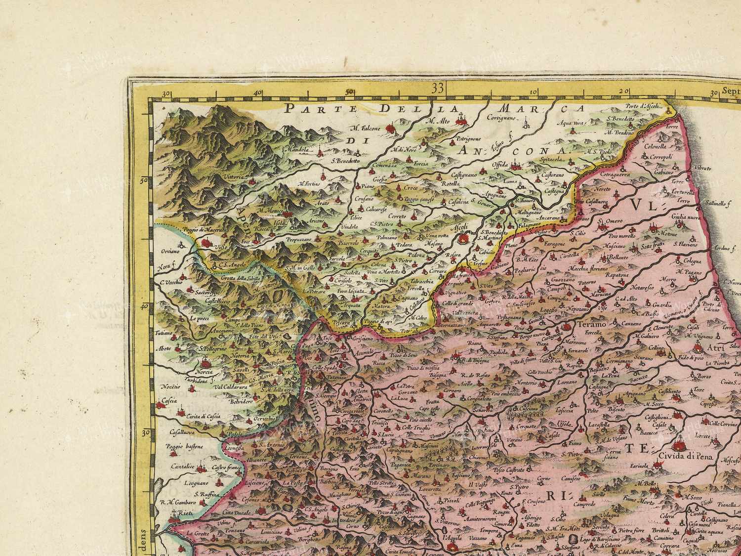 Map top left quadrant