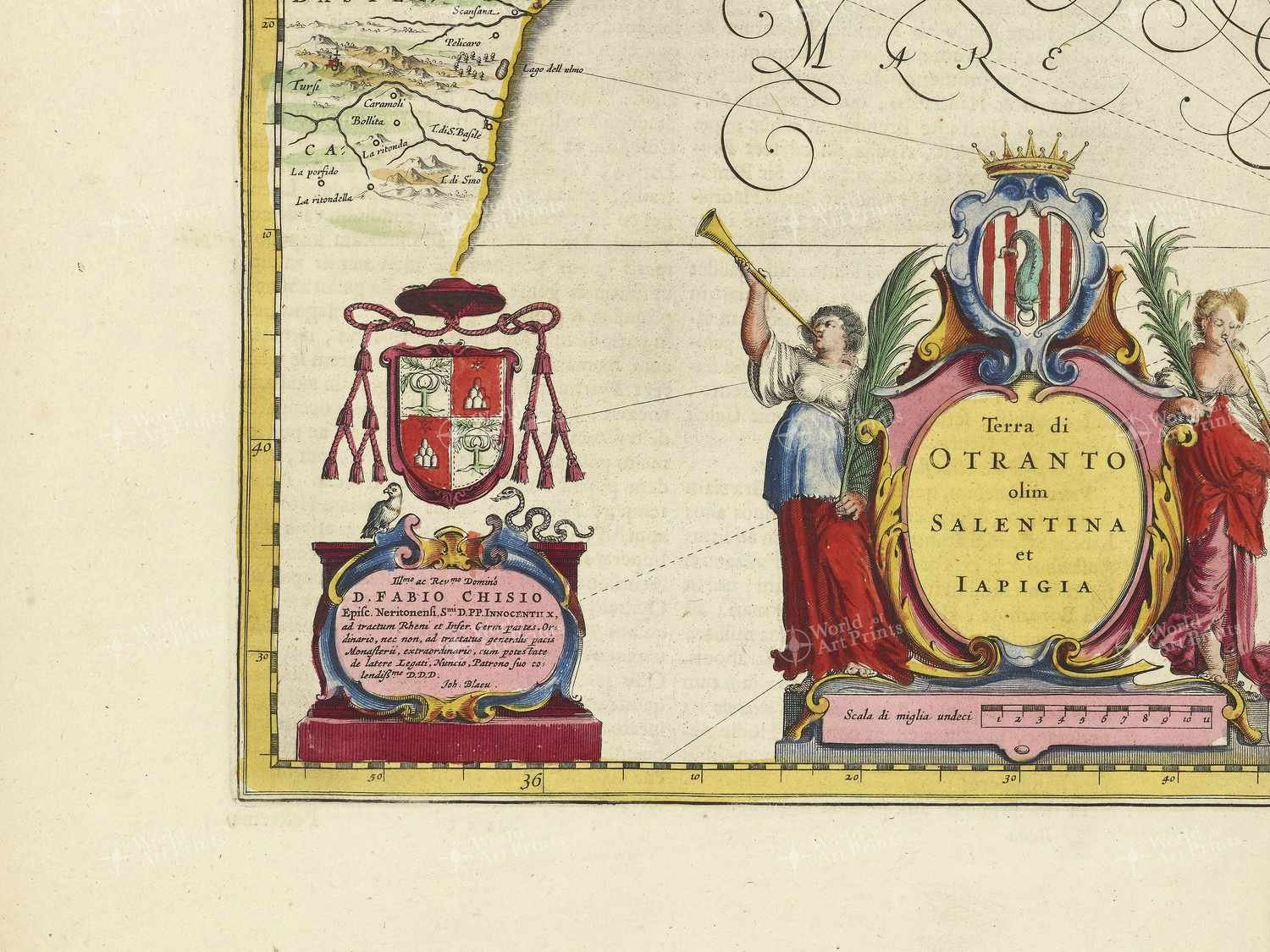 Map bottom left quadrant