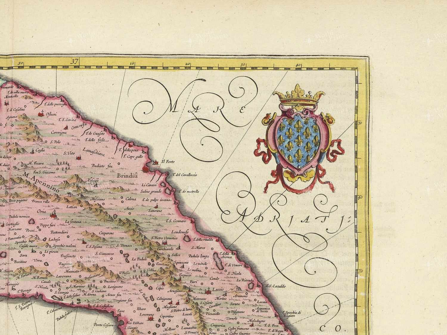 Map top right quadrant