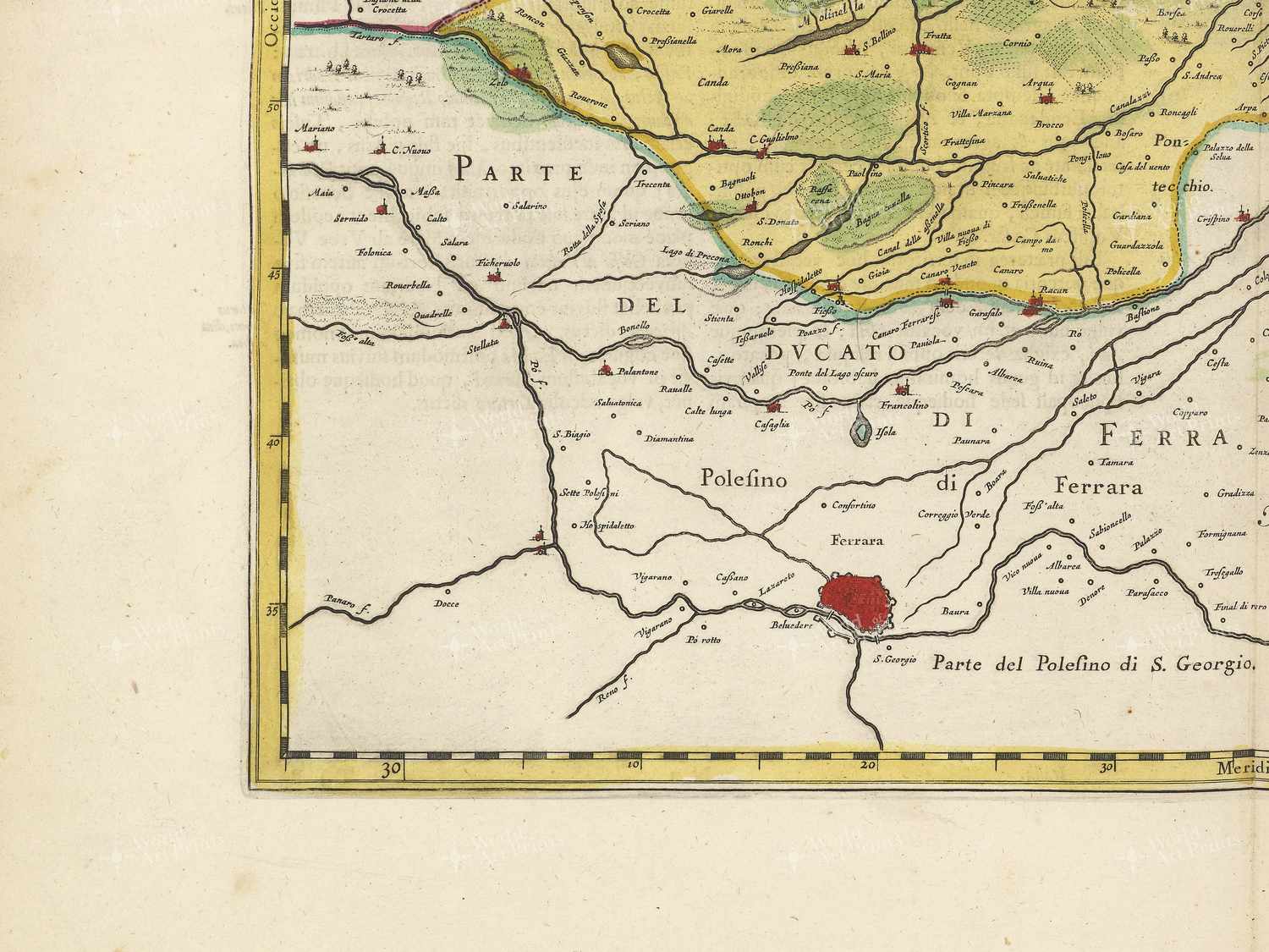 Map bottom left quadrant