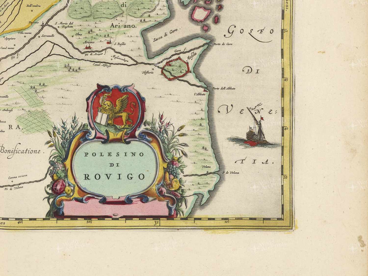 Map bottom right quadrant