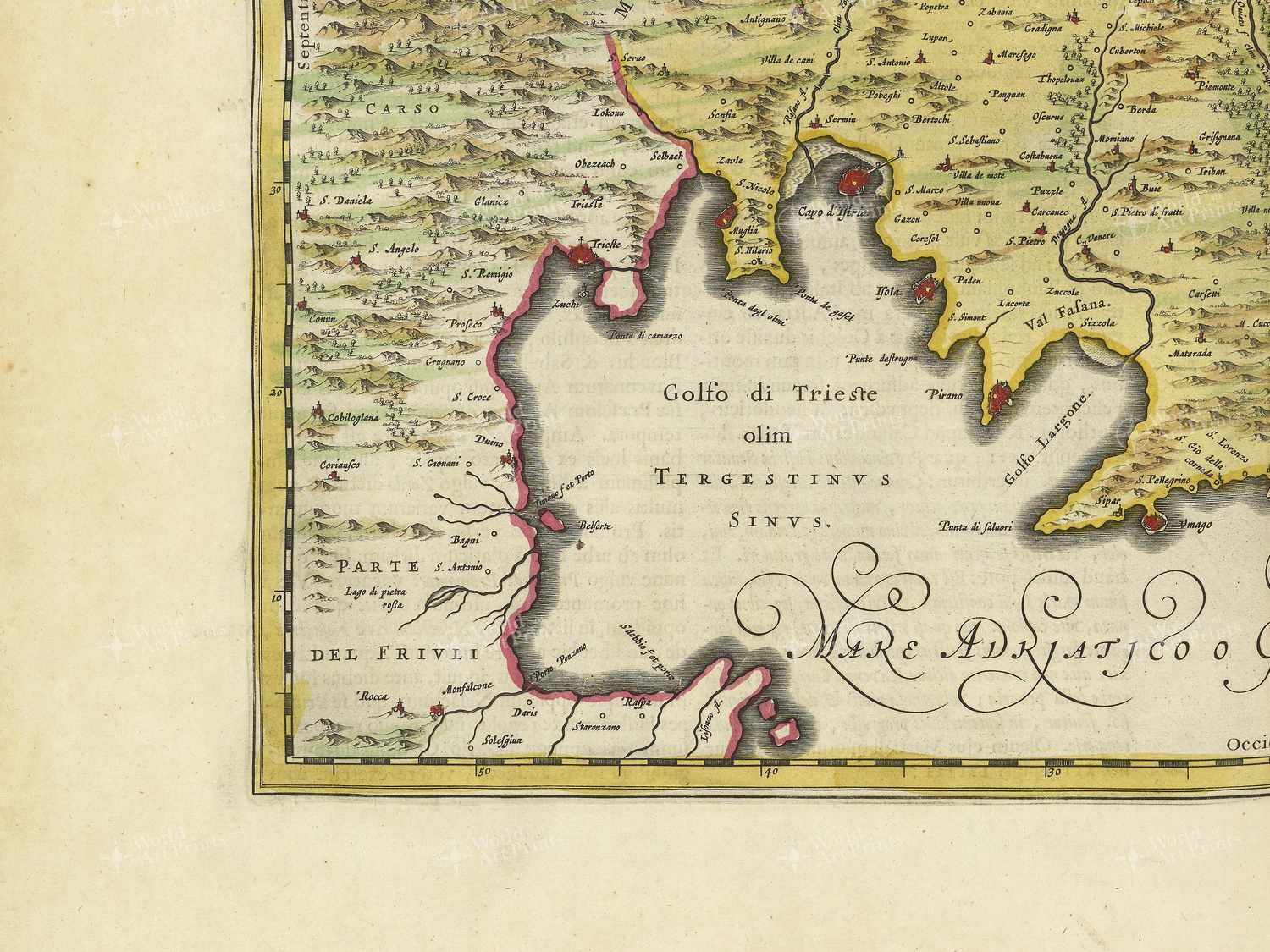 Map bottom left quadrant