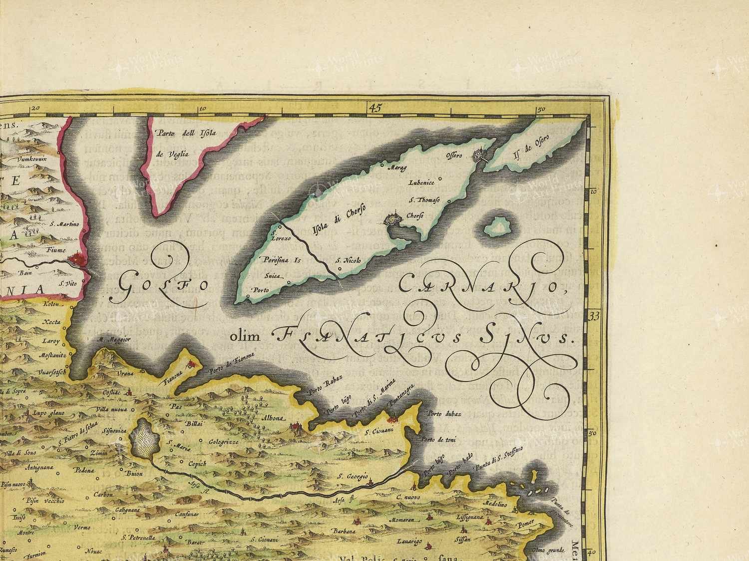 Map top right quadrant