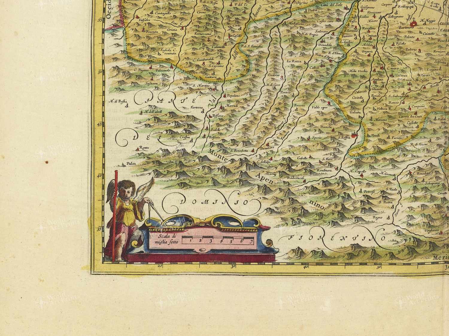 Map bottom left quadrant