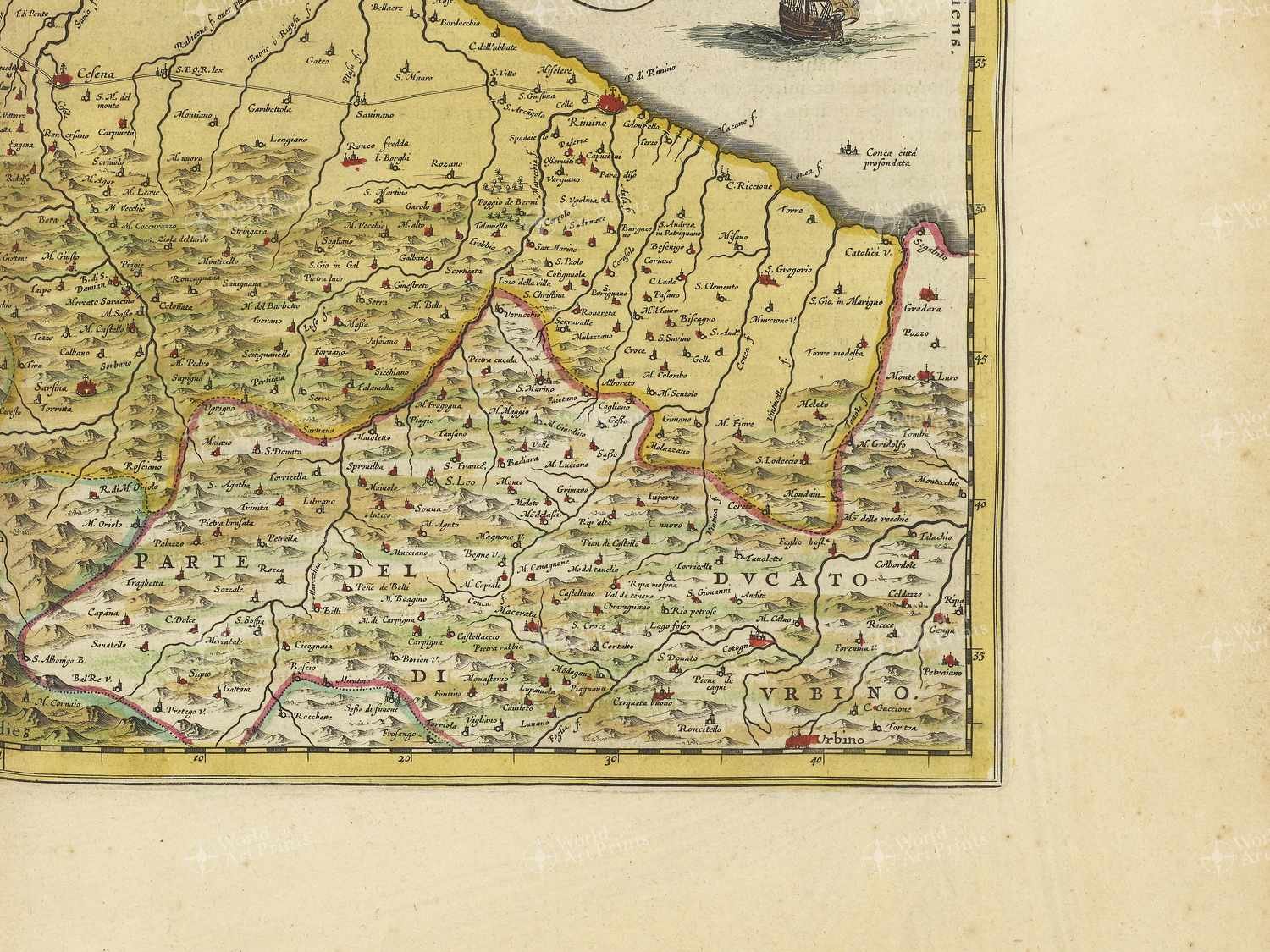 Map bottom right quadrant