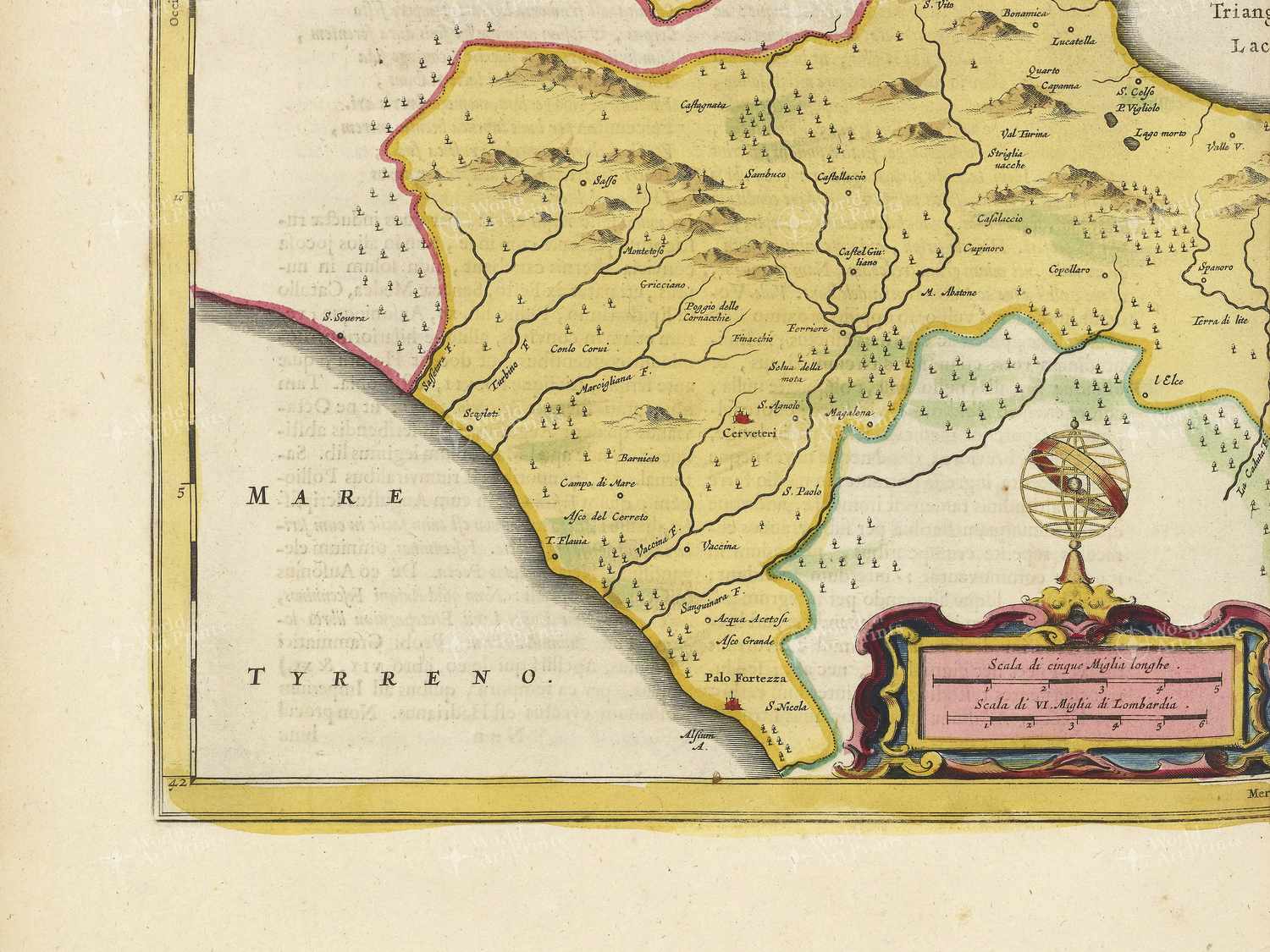 Map bottom left quadrant