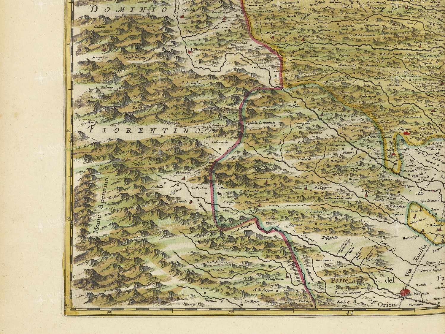 Map bottom left quadrant