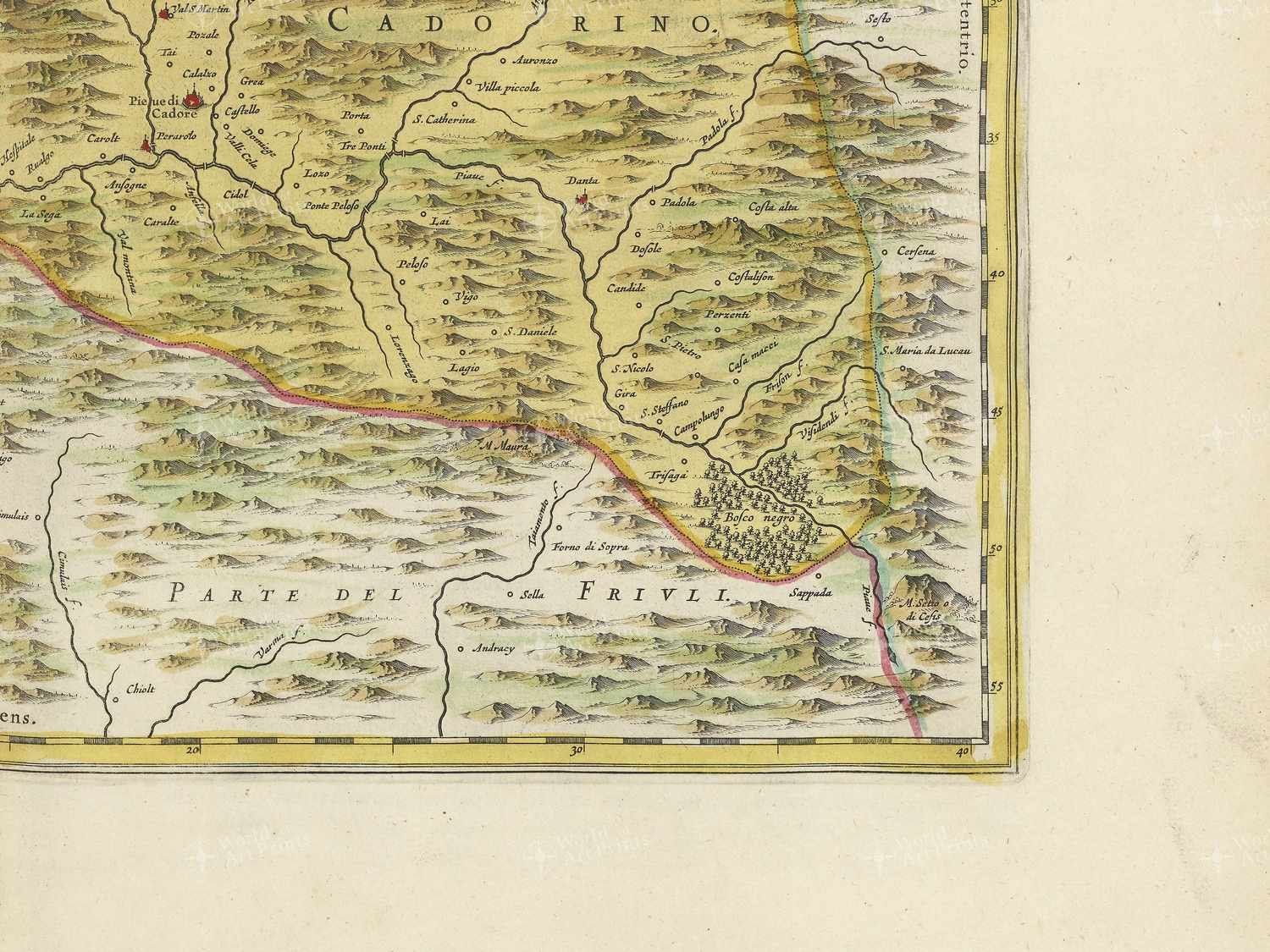 Map bottom right quadrant