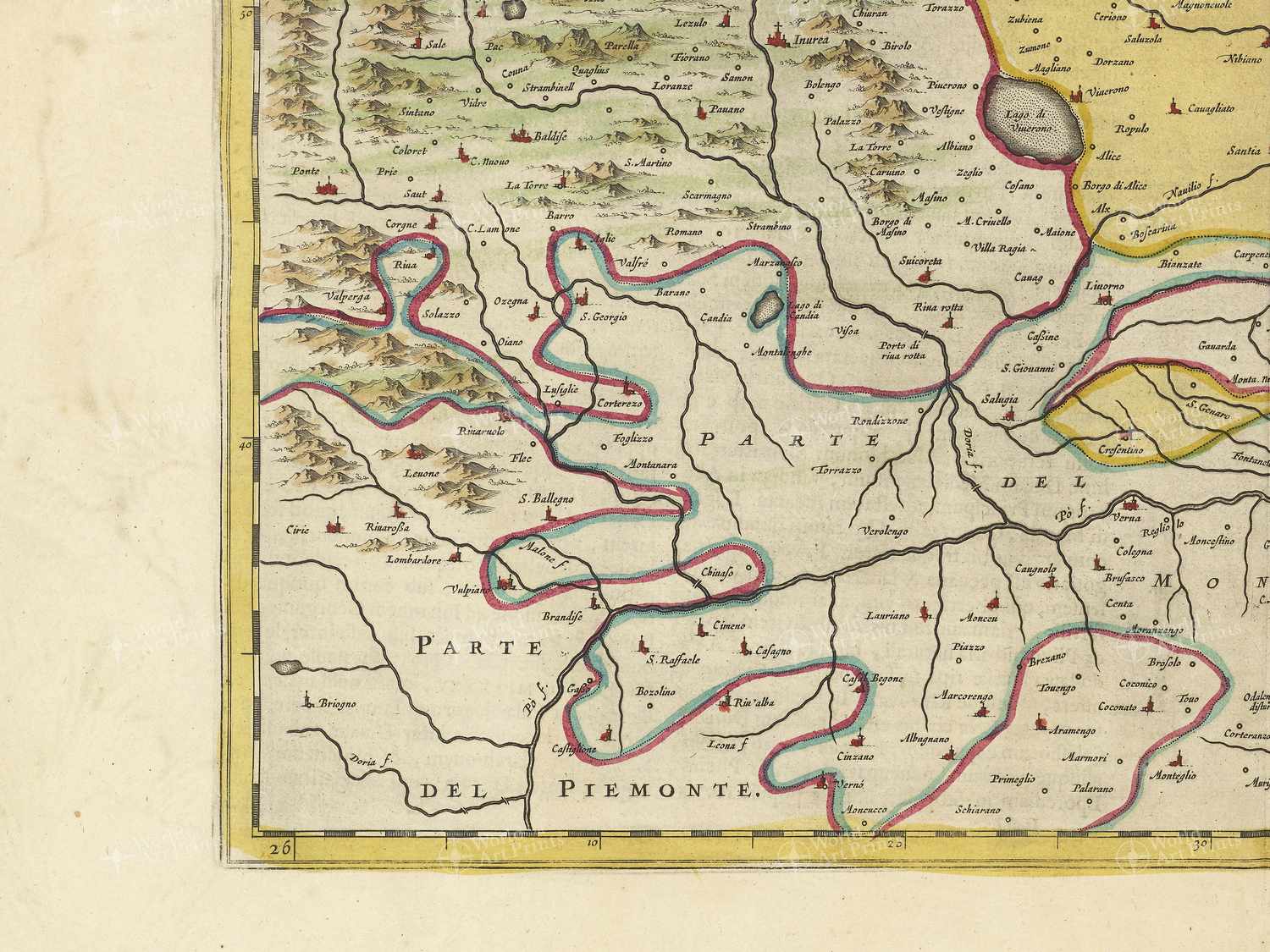 Map bottom left quadrant