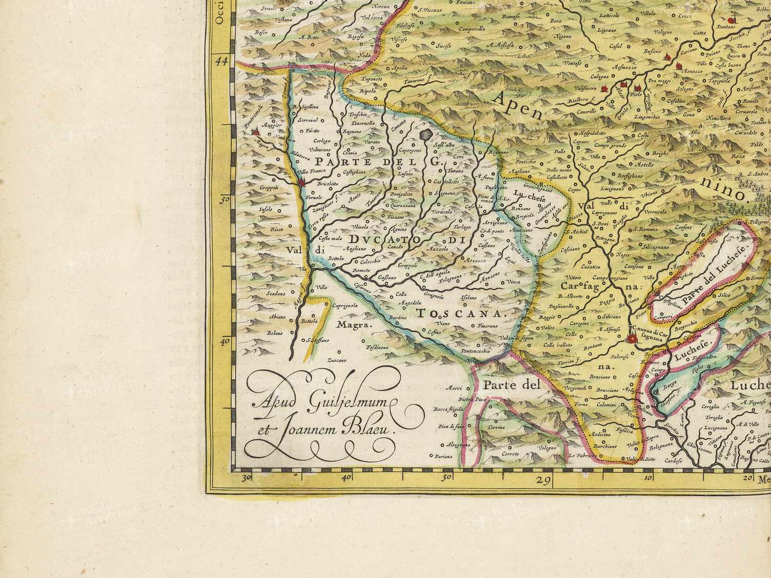 Map bottom left quadrant