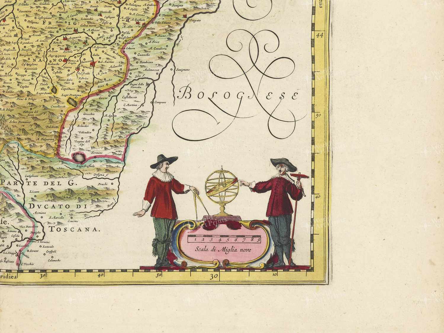 Map bottom right quadrant