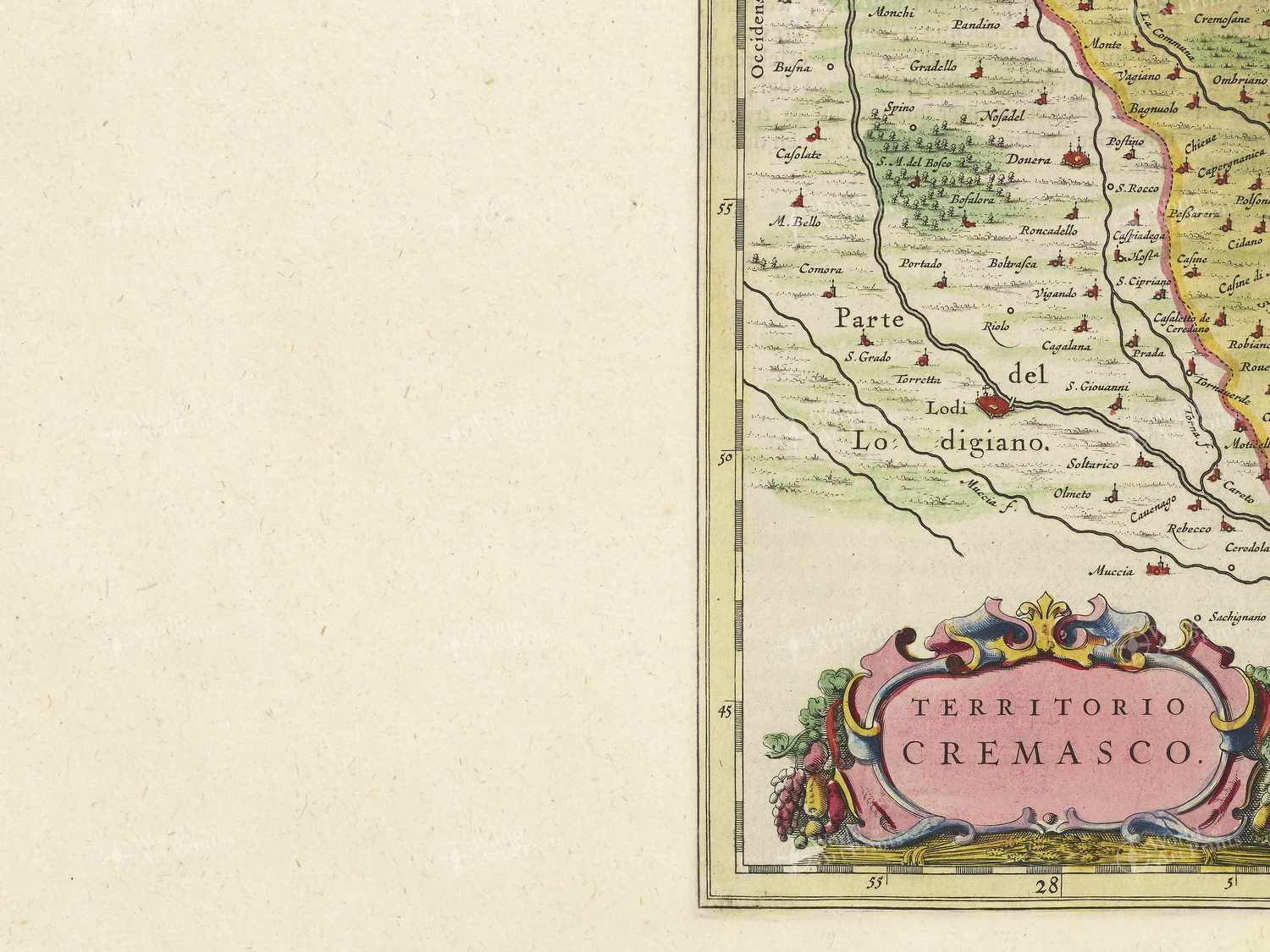 Map bottom left quadrant