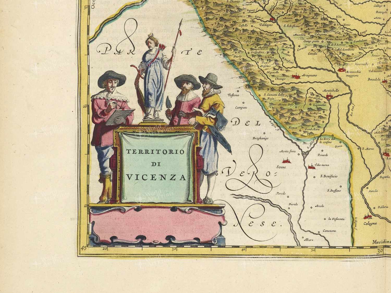 Map bottom left quadrant