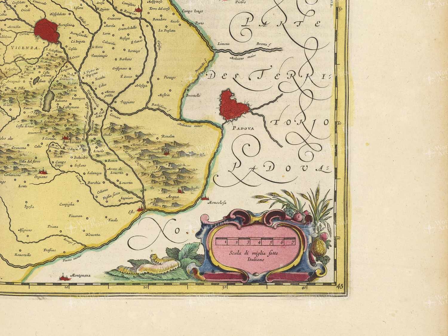 Map bottom right quadrant