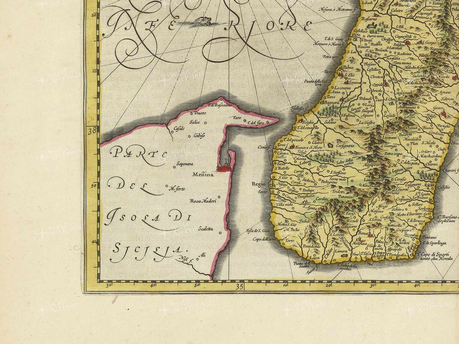 Map bottom left quadrant