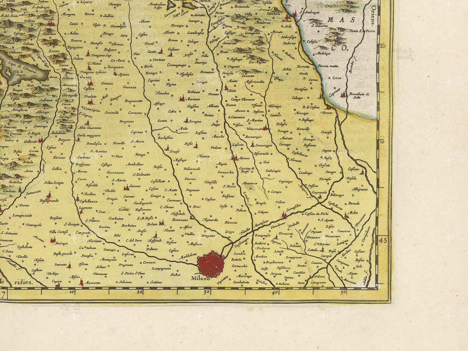 Map bottom right quadrant