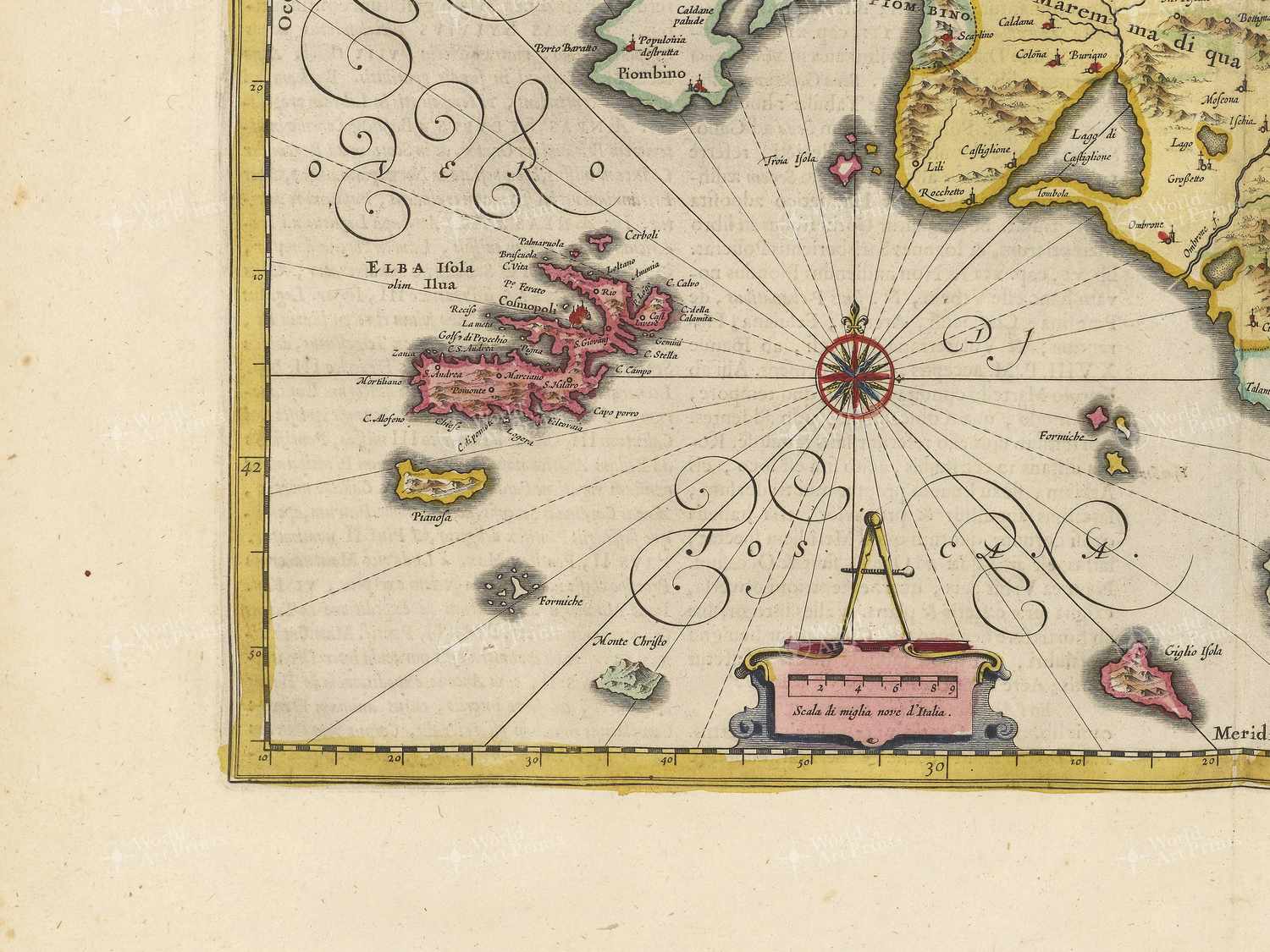 Map bottom left quadrant