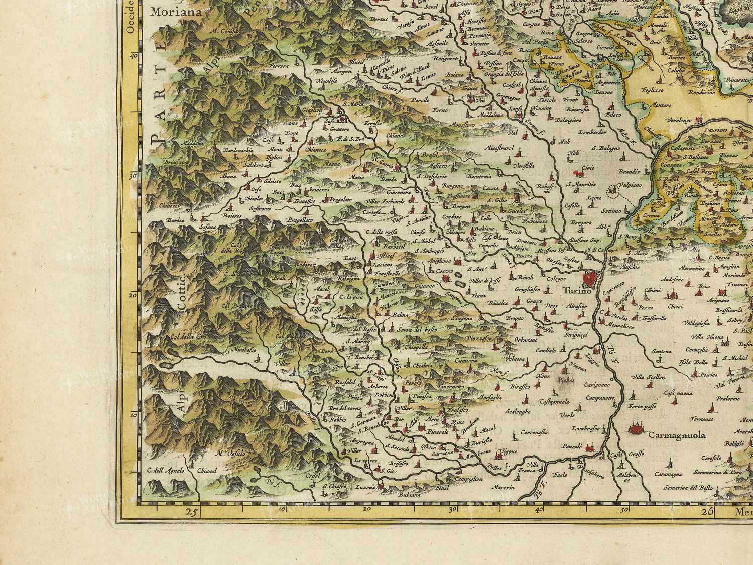 Map bottom left quadrant