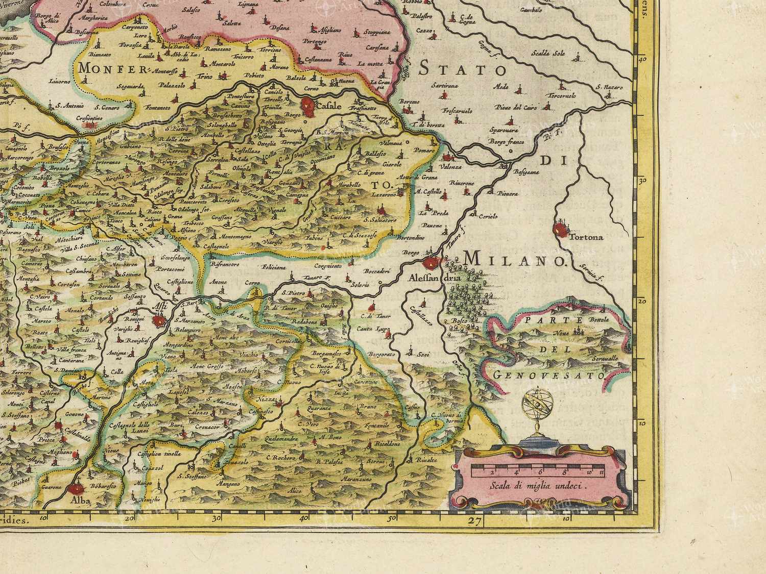 Map bottom right quadrant