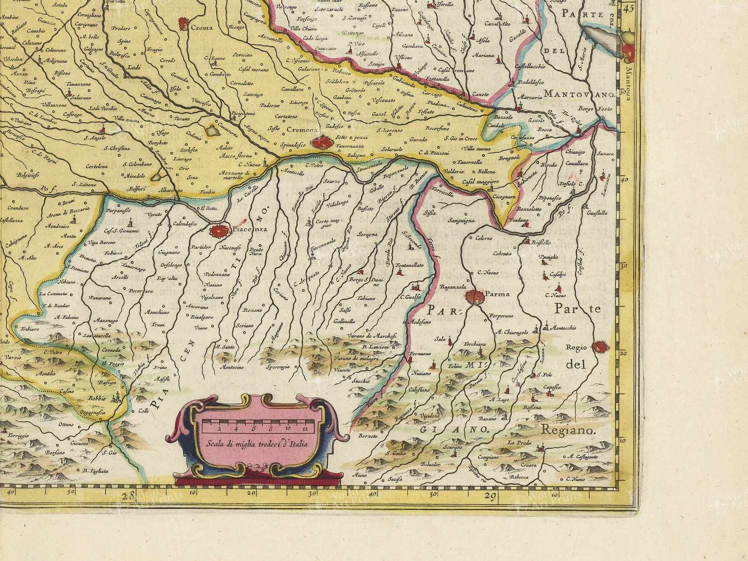 Map bottom right quadrant