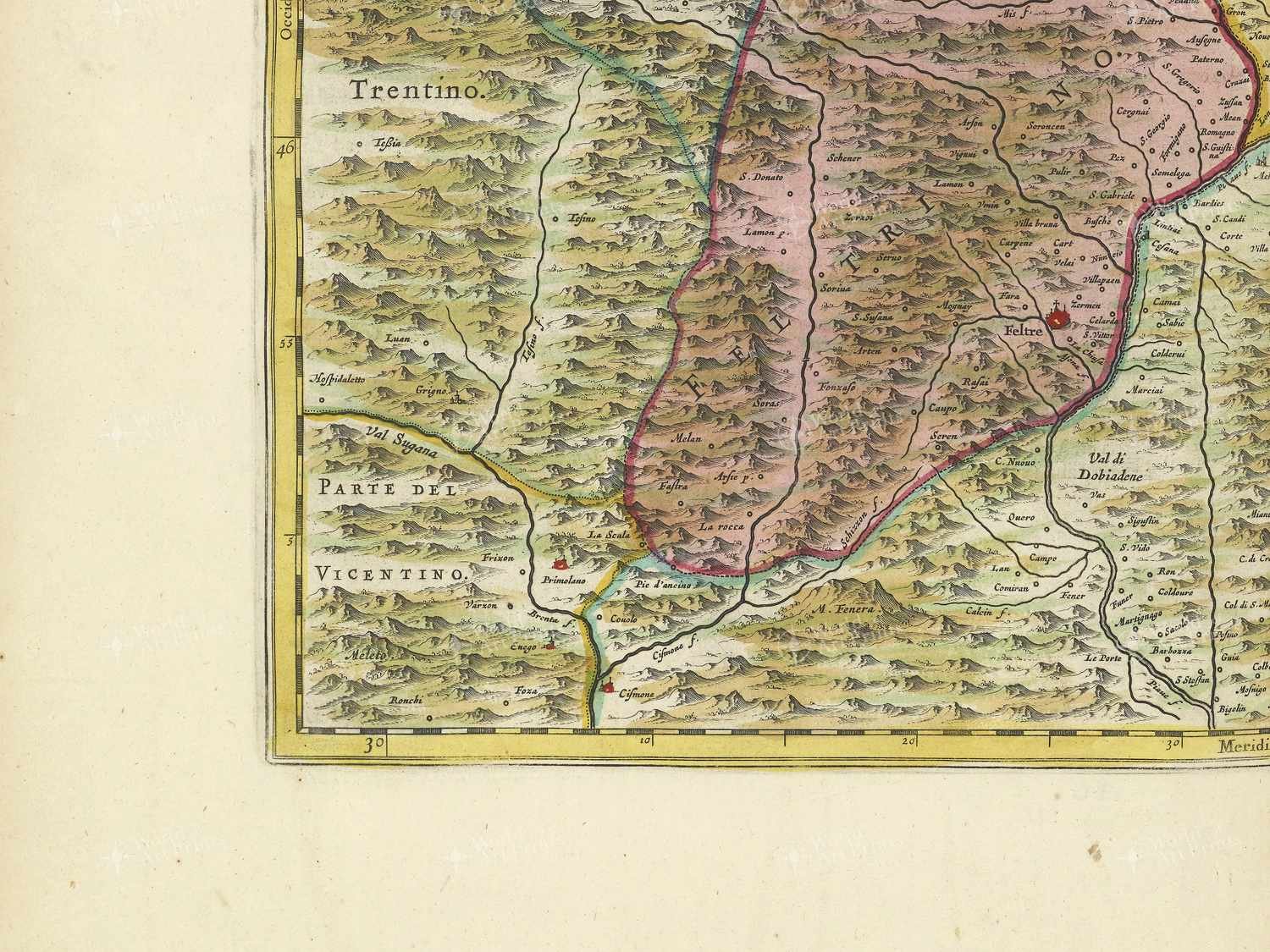 Map bottom left quadrant