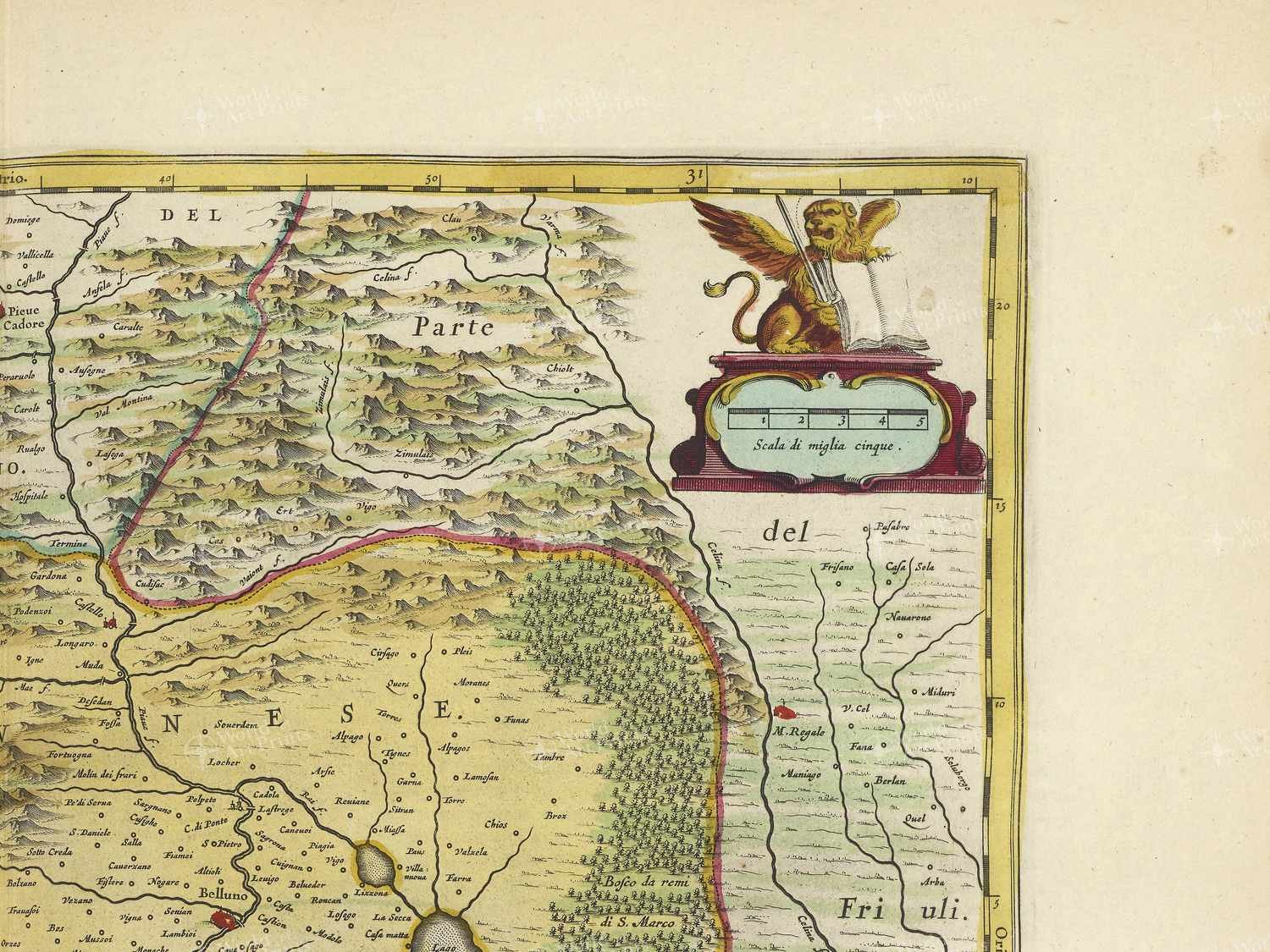 Map top right quadrant