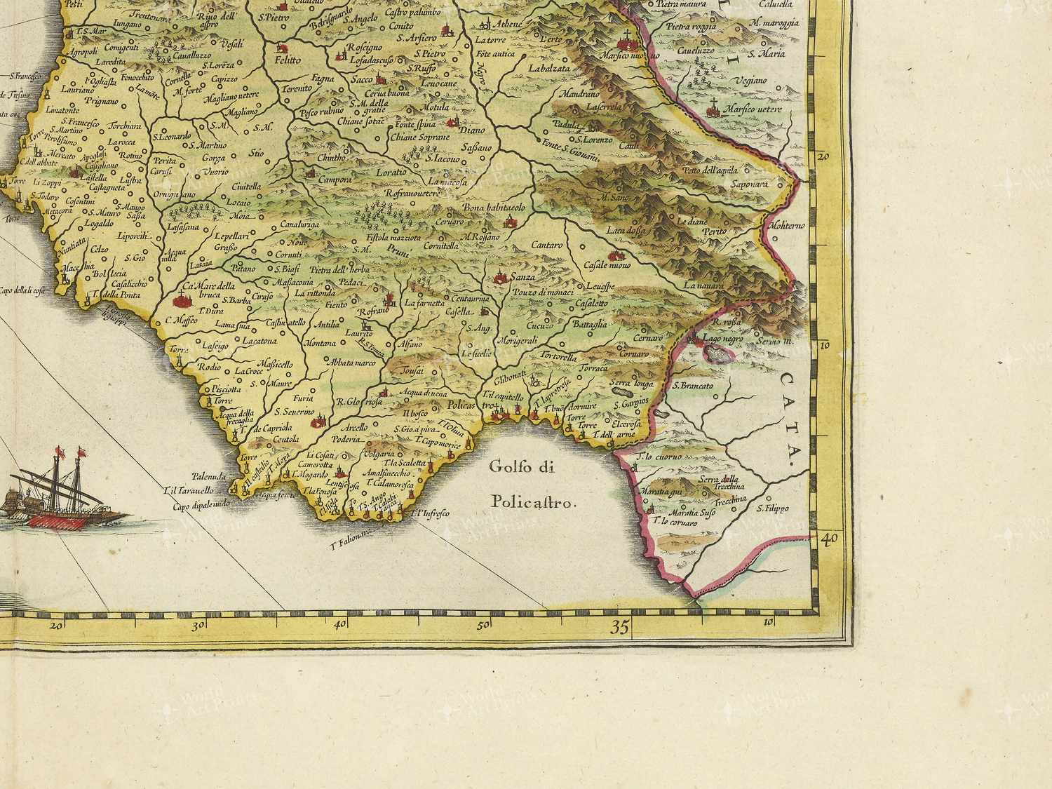Map bottom right quadrant