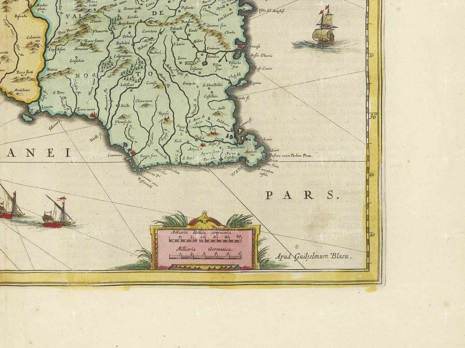 Map bottom right quadrant