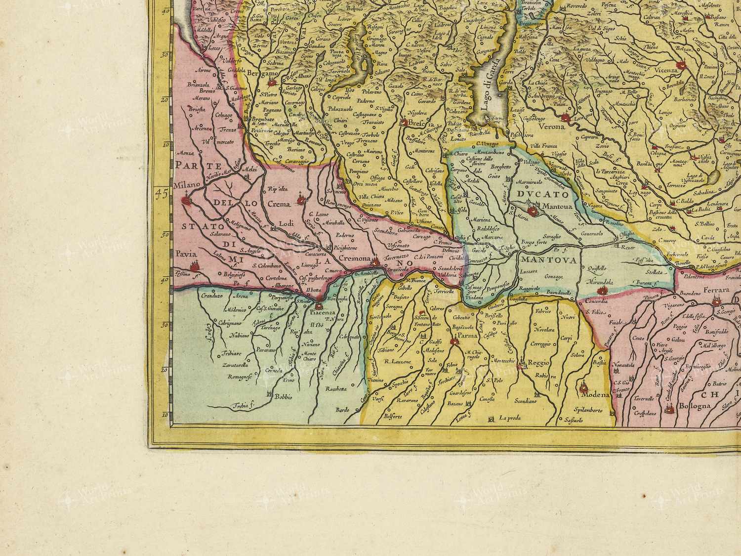 Map bottom left quadrant