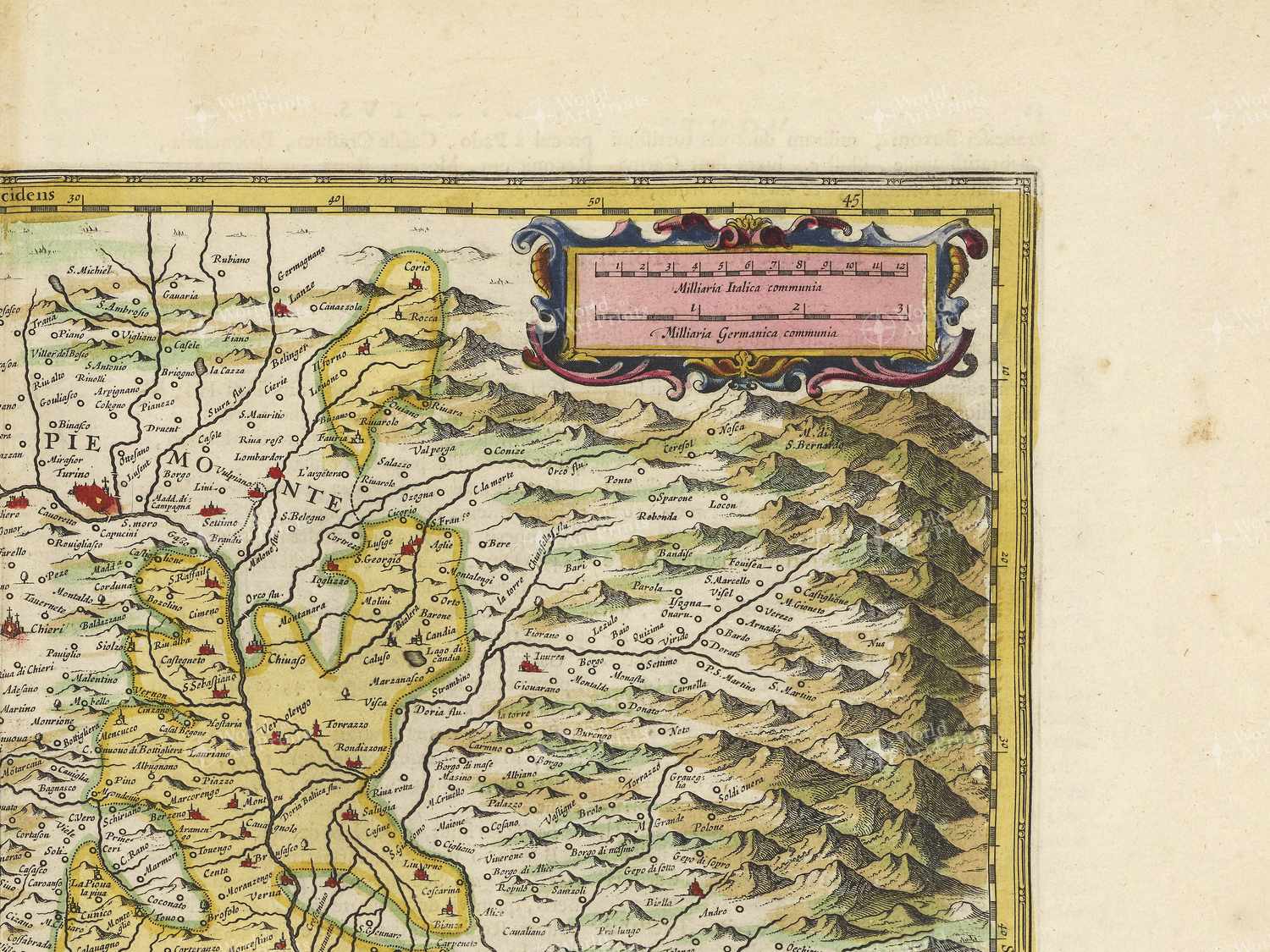 Map top right quadrant