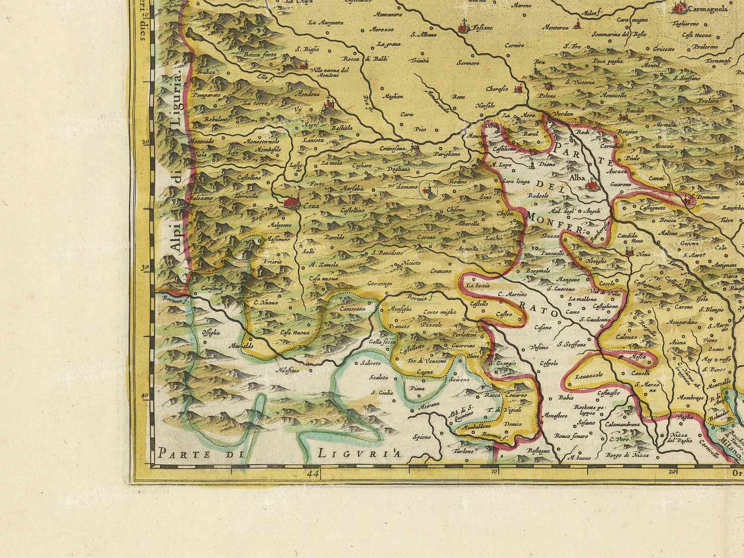 Map bottom left quadrant