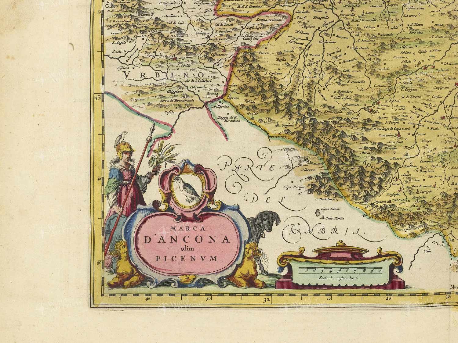 Map bottom left quadrant