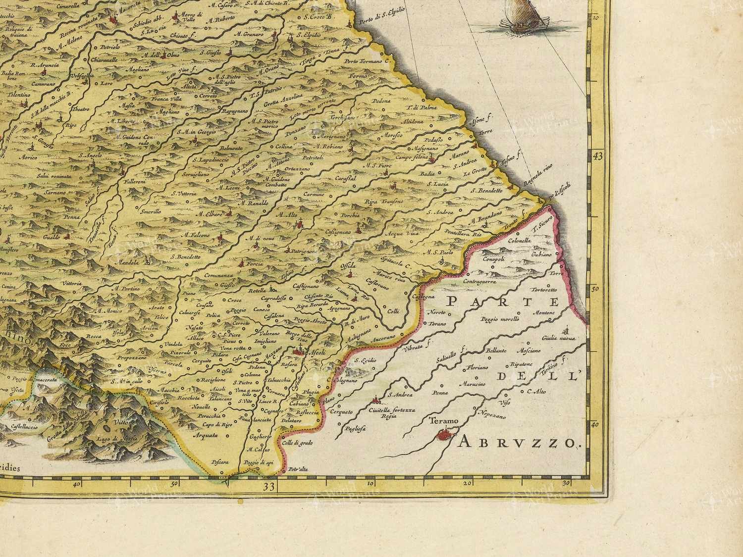Map bottom right quadrant