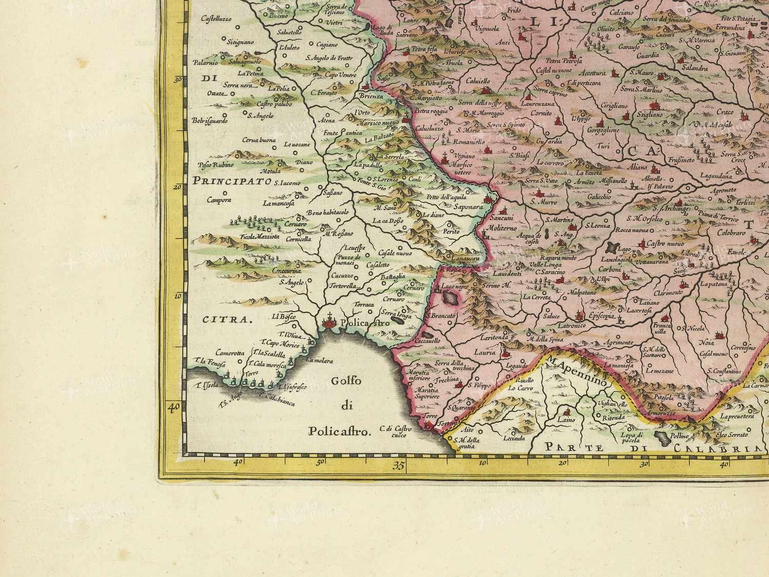Map bottom left quadrant
