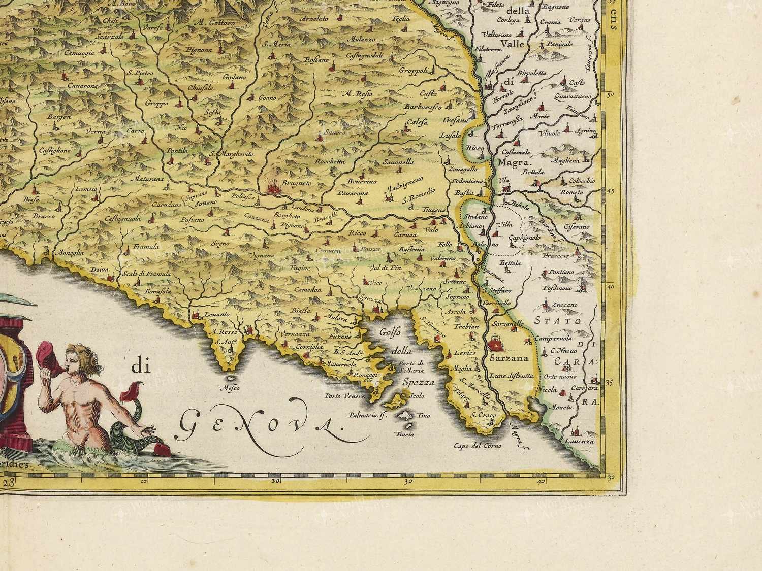 Map bottom right quadrant