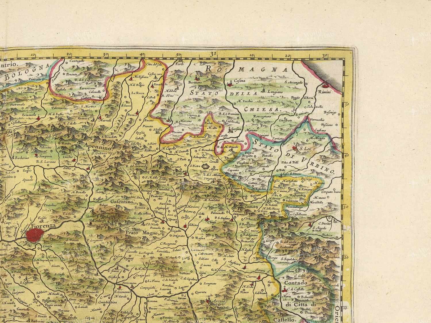 Map top right quadrant