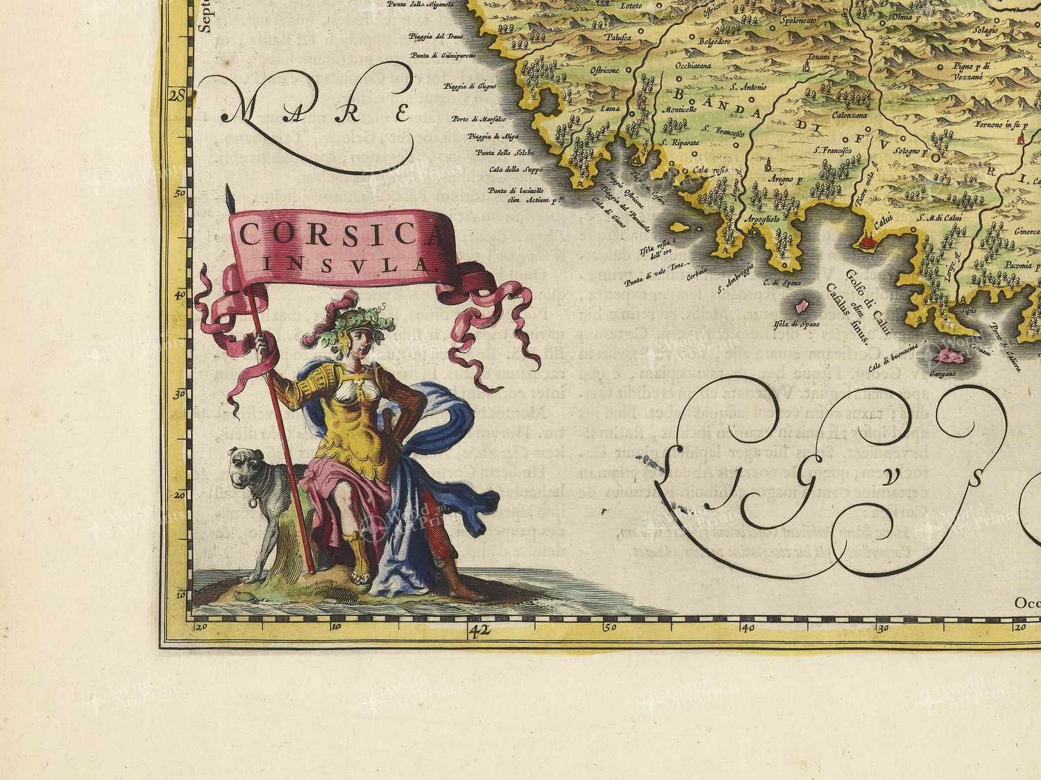 Map bottom left quadrant