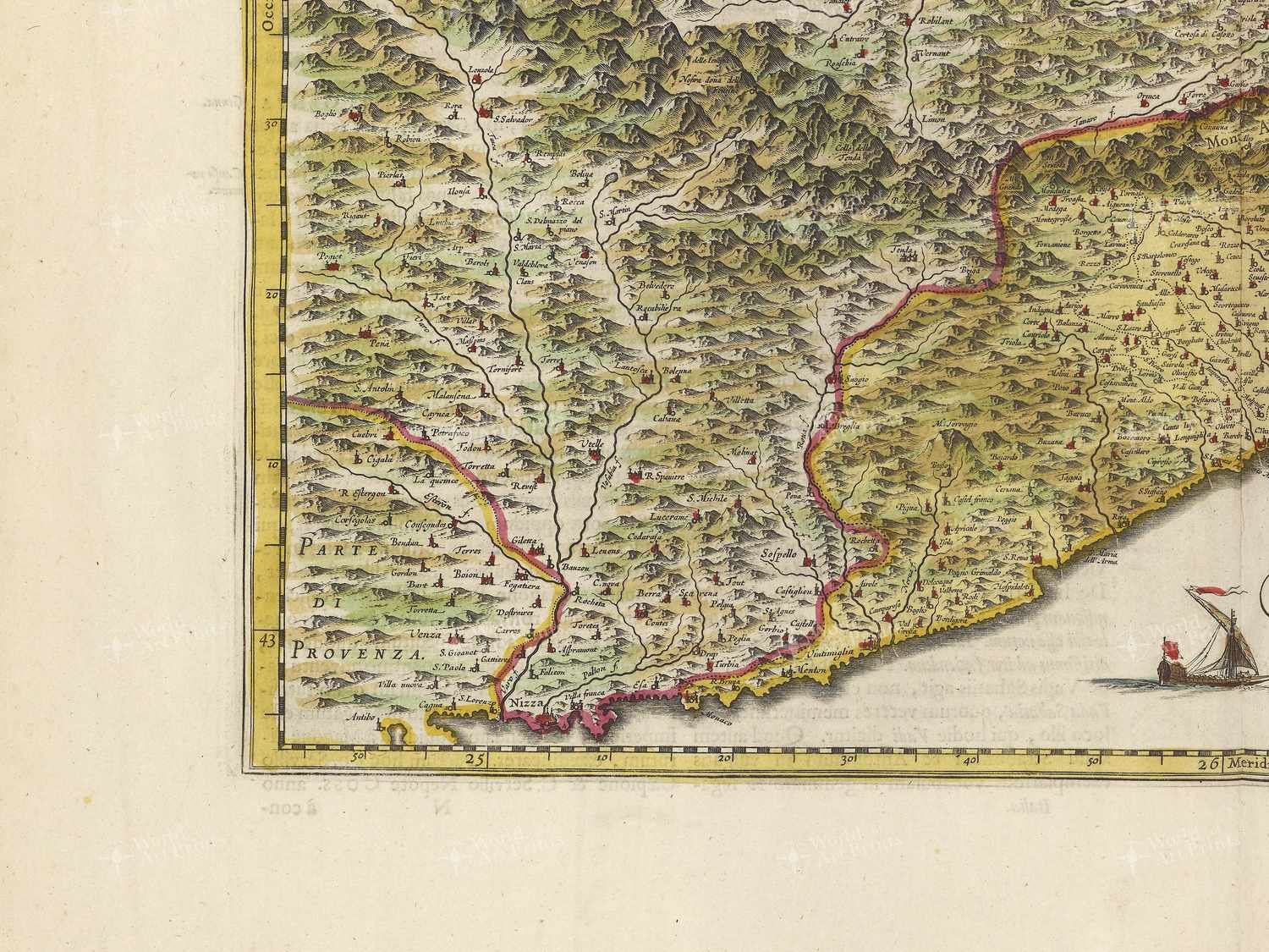 Map bottom left quadrant