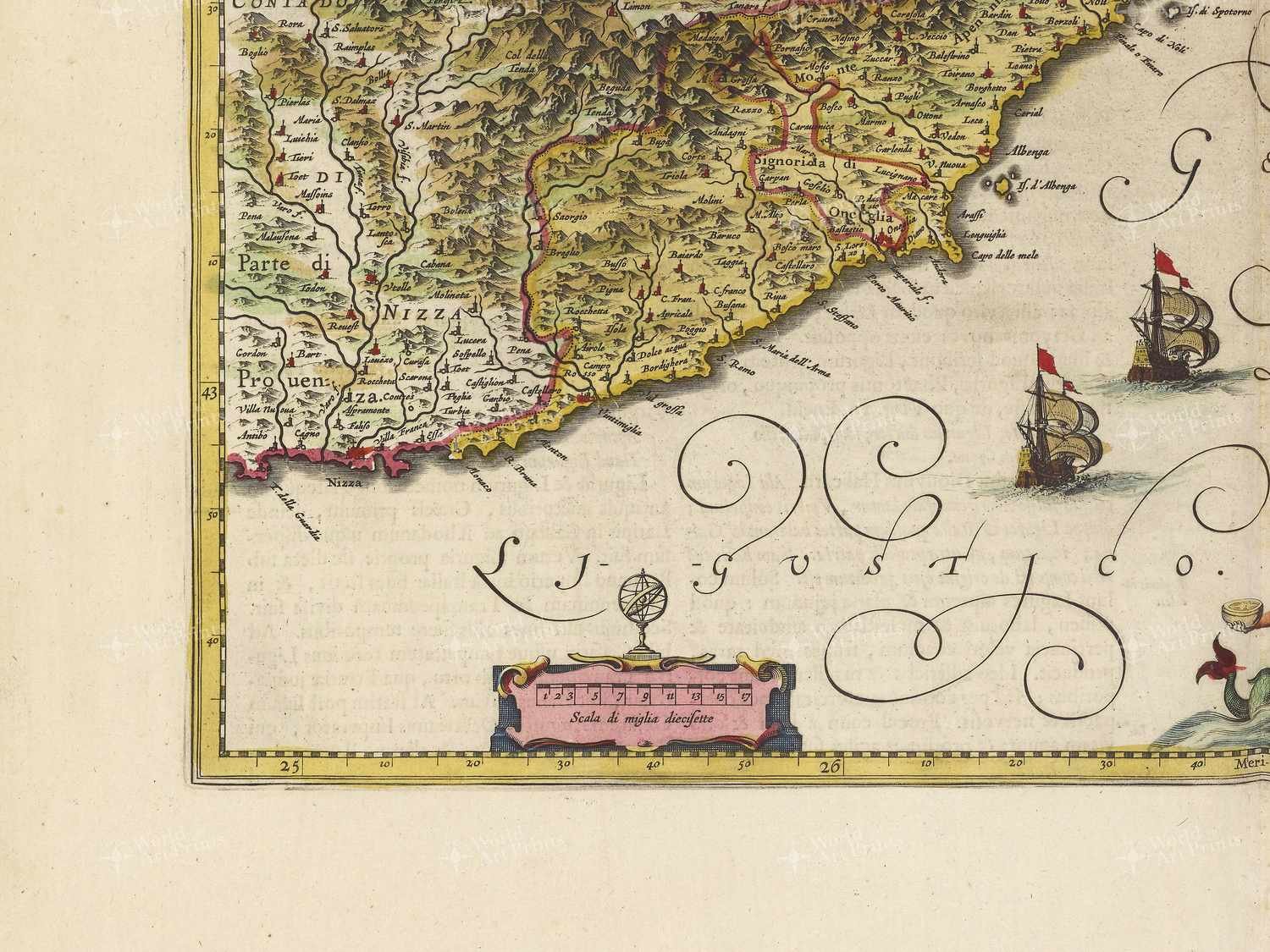 Map bottom left quadrant