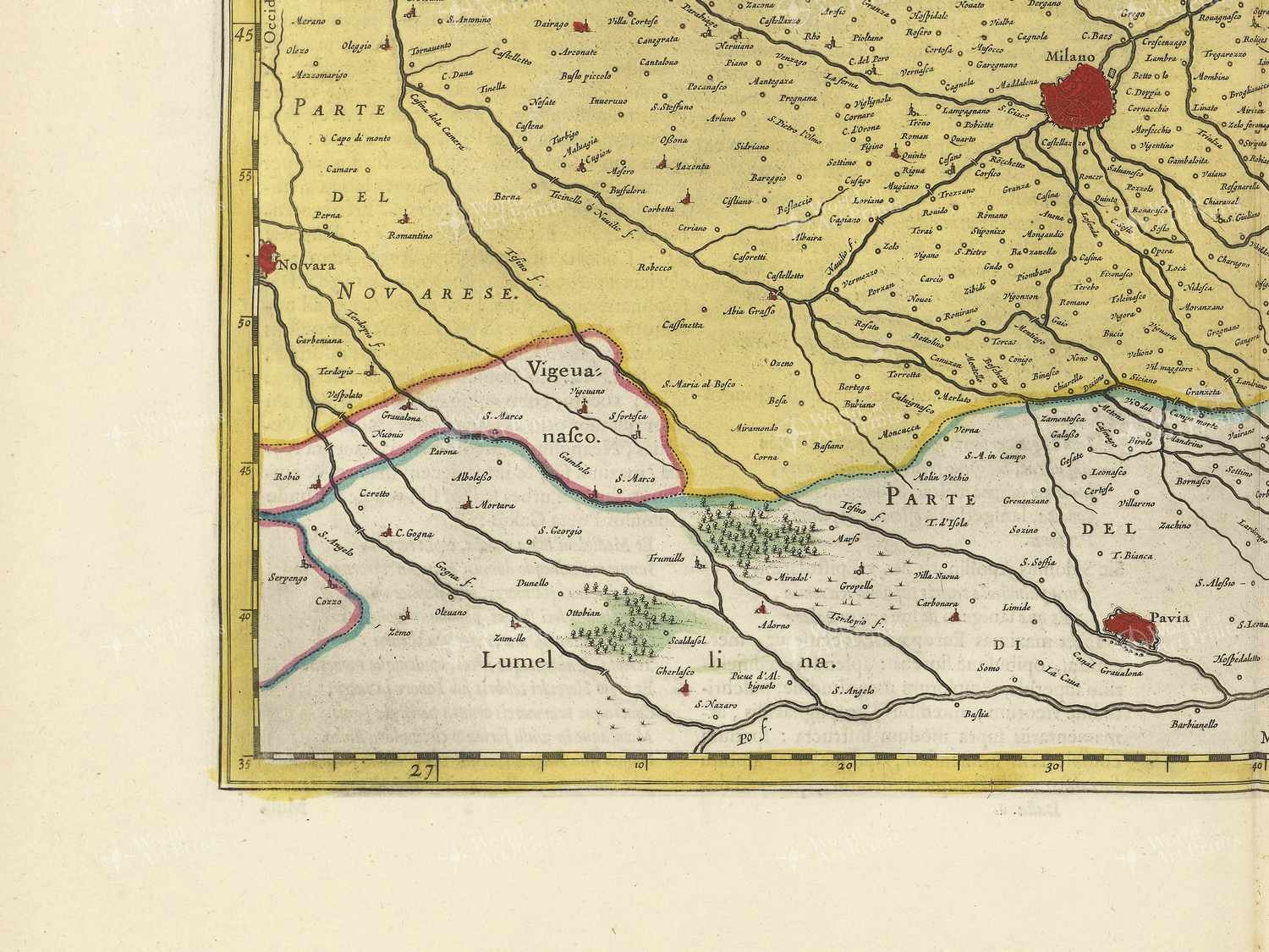 Map bottom left quadrant