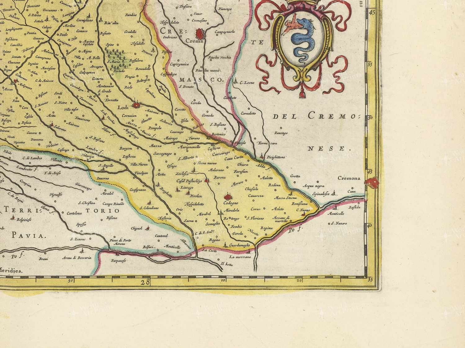 Map bottom right quadrant
