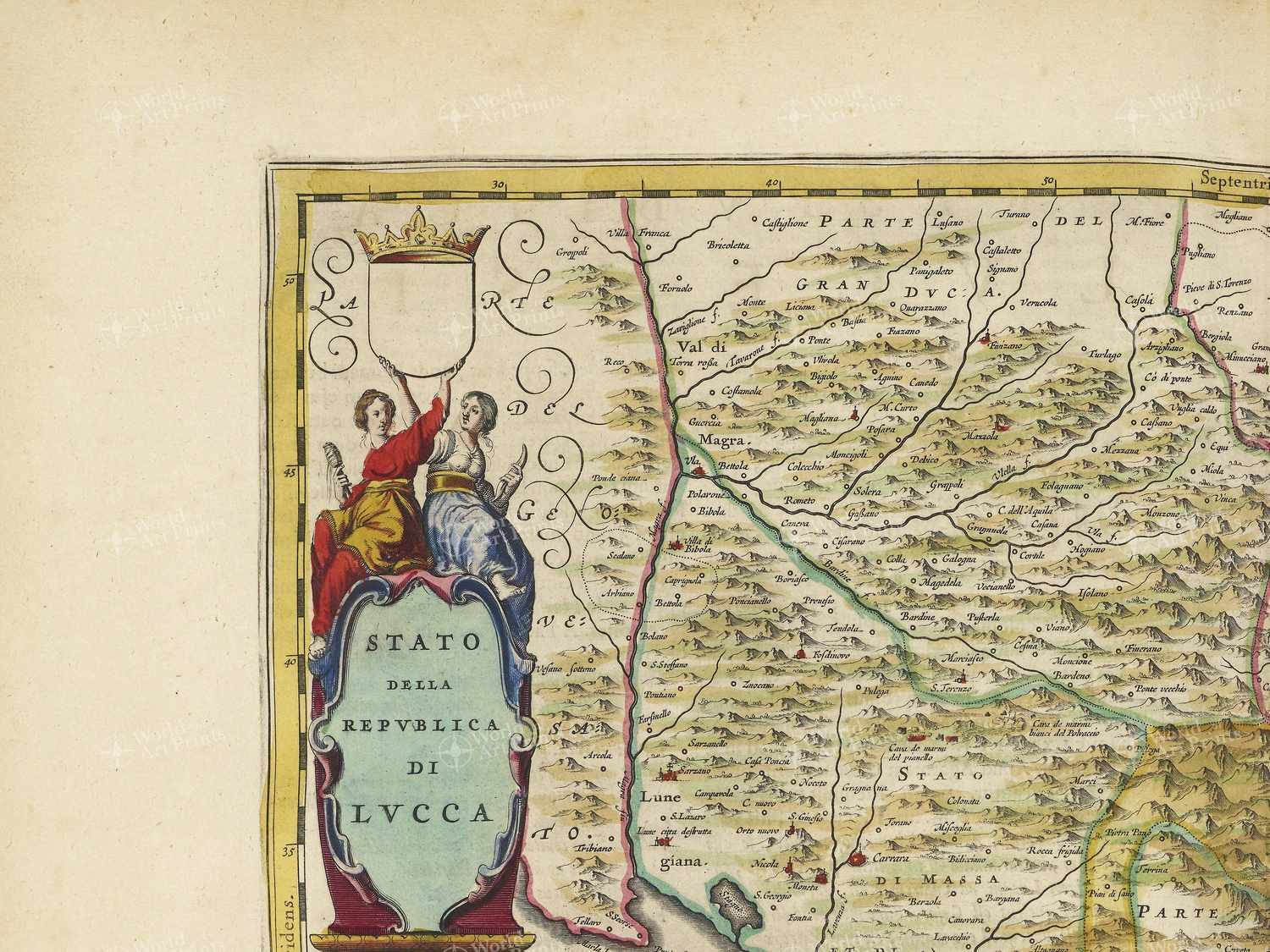 Map top left quadrant